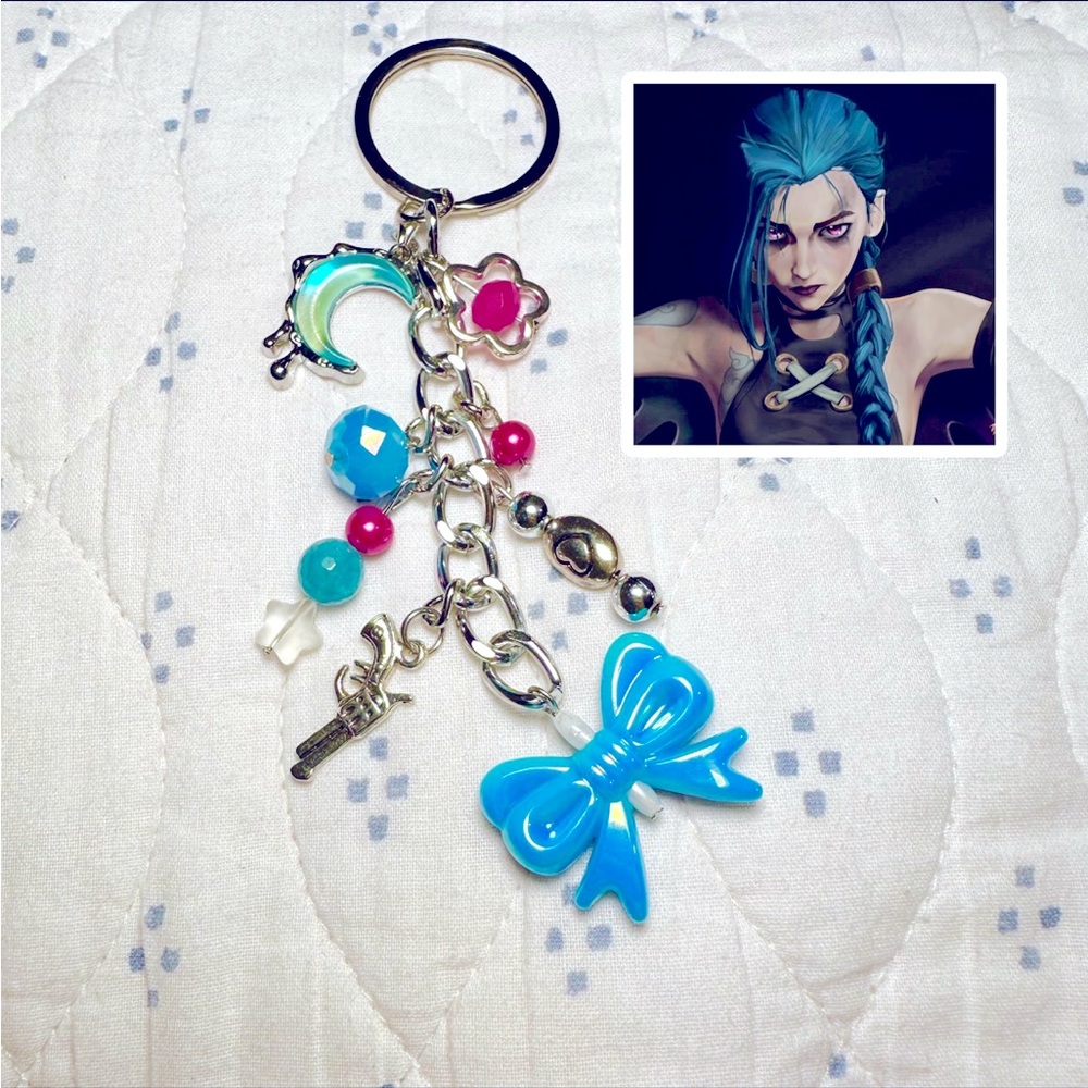 Arcane Inspired Jinx Clutter Keychain Bag Purse Charm Bracelet-Style